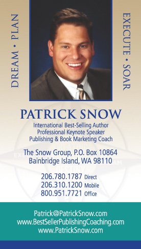 Patrick Snow's business card