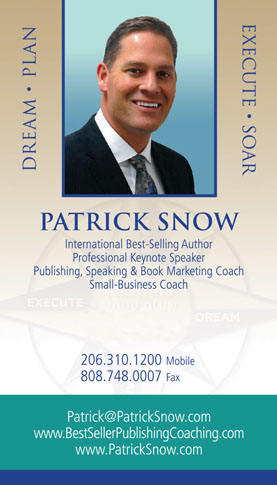 Patrick Snow's business card